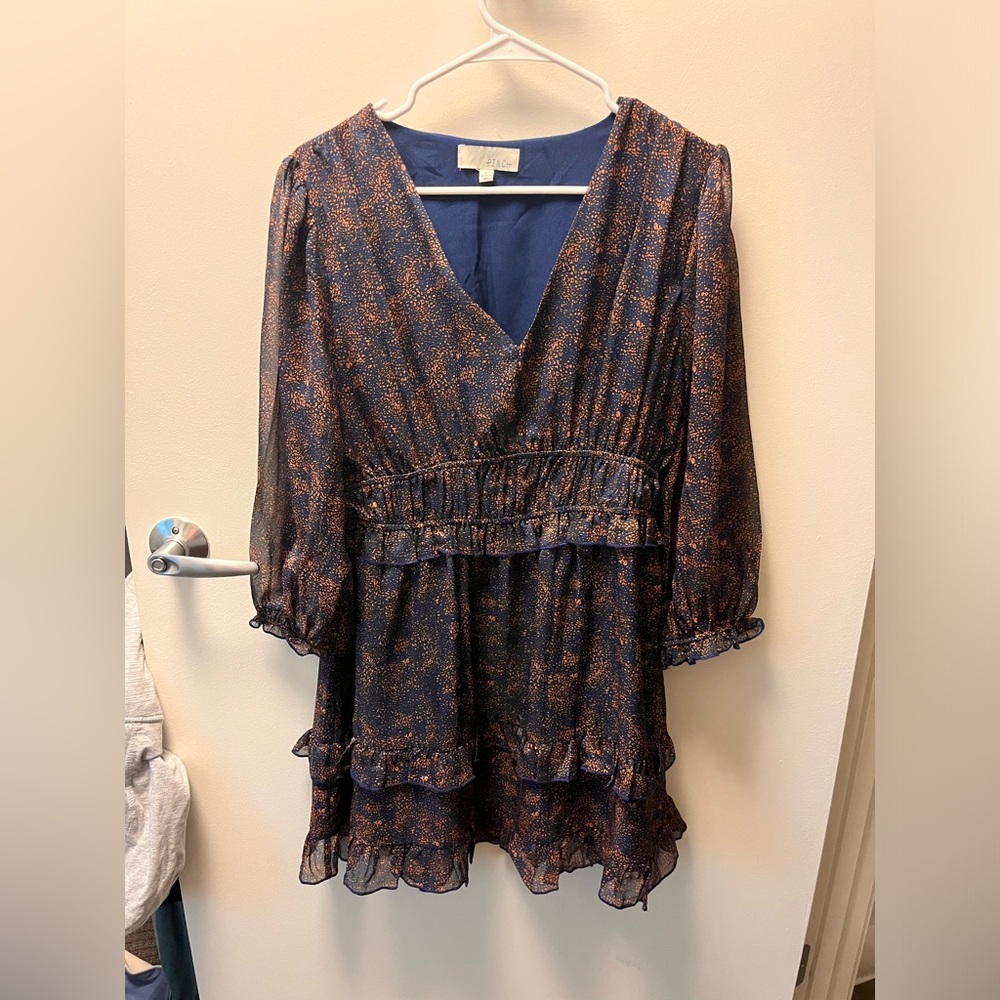 Navy blue silk dress - perfect for going out!